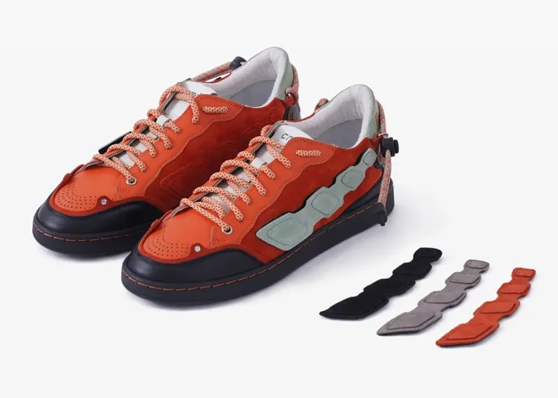 The CMF x Gully Labs Xoloni Orange shoes. Source: [[https://global.gullylabs.com/products/gully-labs-x-cmf-by-nothing-xoloni-orange|Gully Labs]]
