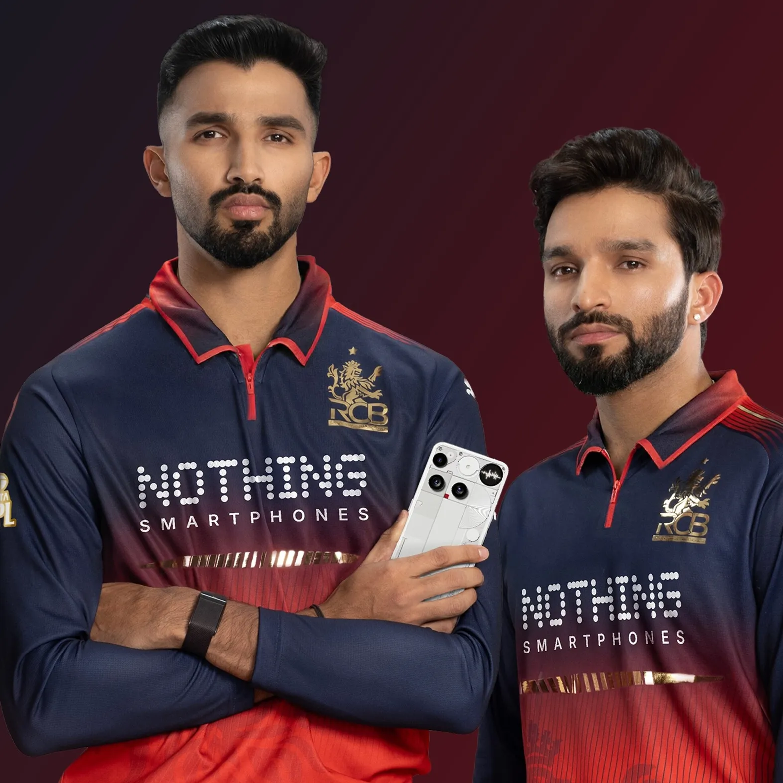  Nothing RCB players in Nothing sponsored jerseys. Source: [[https://nothing.community/d/52471|nothing.community]]